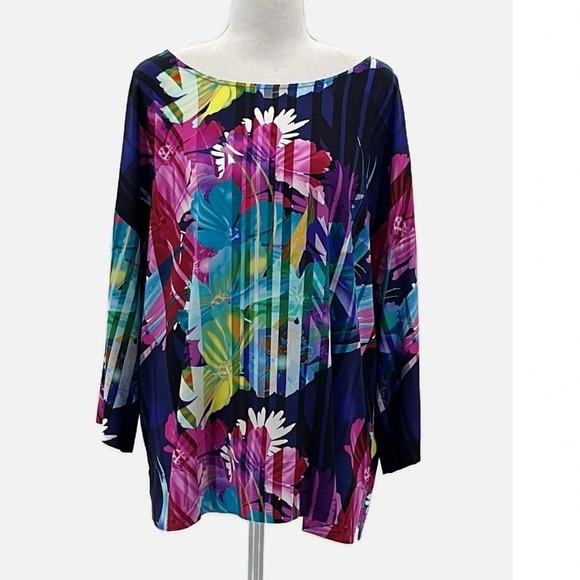 Soft Surroundings Mignon Top in Righteous Violet - NEW - Size Medium - Picture 2 of 8